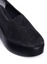 细节 - 点击放大 - CLERGERIE - XALO弹性绒面皮坡跟鞋