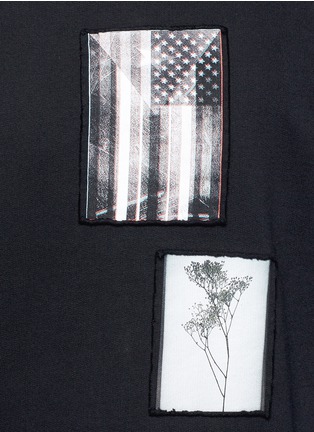 细节 - 点击放大 - GIVENCHY - 国旗植物图案拼贴纯棉卫衣