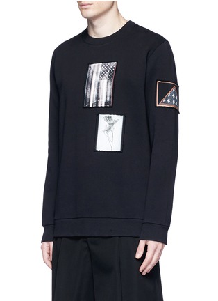 正面 - 点击放大 - GIVENCHY - 国旗植物图案拼贴纯棉卫衣