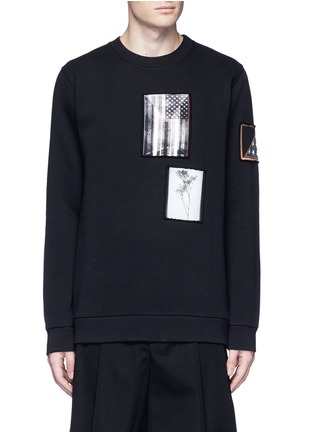 首图 - 点击放大 首图 - 点击放大 - GIVENCHY - 国旗植物图案拼贴纯棉卫衣