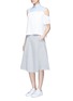 模特示范图 - 点击放大 - T BY ALEXANDER WANG - 单色混棉半身裙