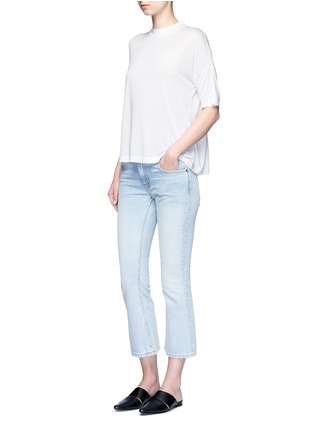 模特儿示范图 - 点击放大 - T BY ALEXANDER WANG - 单色落肩袖T恤