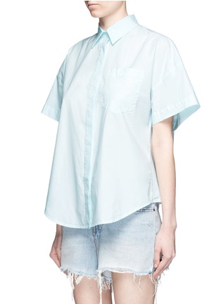 正面 -点击放大 - T BY ALEXANDER WANG - 单色纯棉府绸衬衫