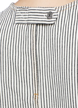 细节 - 点击放大 - T BY ALEXANDER WANG - 条纹须边纯棉背心