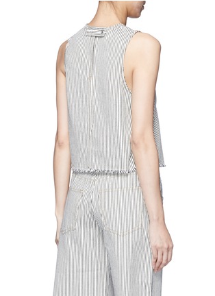 背面 - 点击放大 - T BY ALEXANDER WANG - 条纹须边纯棉背心