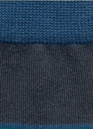 细节 - 点击放大 - PAUL SMITH - 拼色横纹混棉袜子