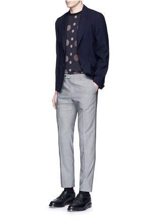 模特儿示范图 - 点击放大 - PAUL SMITH - 凹凸纹羊毛西服套装