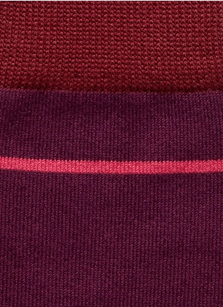 细节 - 点击放大 - PAUL SMITH - 拼色横纹波点图案袜子