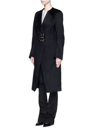 模特示范图 - 点击放大 - ESTEBAN CORTAZAR - 按扣翻领羊绒长大衣