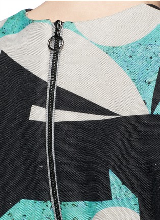 细节 - 点击放大 - ROKSANDA - 褶皱蝴蝶结装饰几何图案上衣