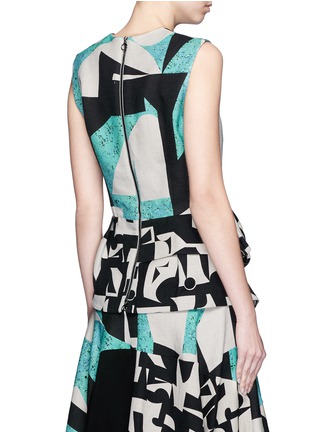 背面 - 点击放大 - ROKSANDA - 褶皱蝴蝶结装饰几何图案上衣