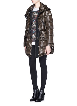 模特儿示范图 - 点击放大 - MONCLER - 花卉昆虫提花拼贴圆领卫衣