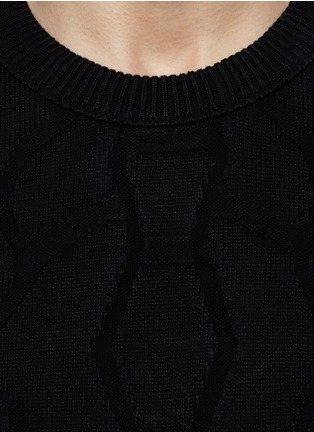 细节 - 点击放大 - STONE ISLAND - 几何针织毛衣