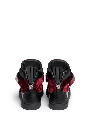 背面 - 点击放大 - 73426 - London铆钉天鹅绒漆皮高筒运动鞋