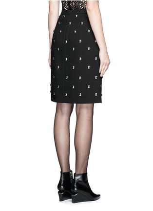 背面 - 点击放大 - ALEXANDERWANG - 铆钉装饰及膝铅笔裙