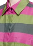 细节 - 点击放大 - ISA ARFEN - 拼色条纹丝混棉衬衫