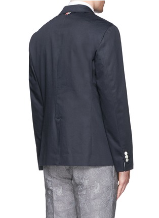 背面 - 点击放大 - THOM BROWNE - 罗缎拼贴纯棉西服外套