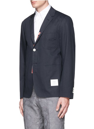 正面 -点击放大 - THOM BROWNE - 罗缎拼贴纯棉西服外套
