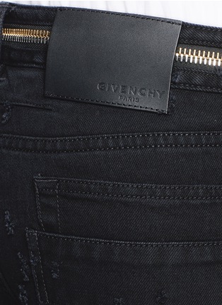  - GIVENCHY - 磨破拉链装饰纯棉牛仔裤