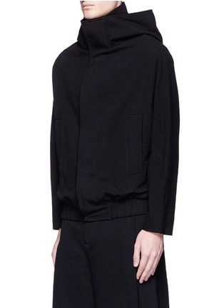 正面 -点击放大 - FFIXXED STUDIOS - 中性款单色皱感连帽外套