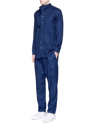 细节 - 点击放大 - FFIXXED STUDIOS - 中性款褶裥装饰锥形裤