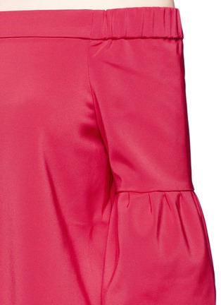 细节 - 点击放大 - TIBI - 喇叭袖罗缎露肩上衣