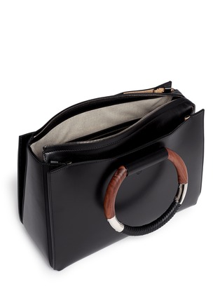 细节 - 点击放大 - THE ROW - 'Classic' wooden handle leather box bag