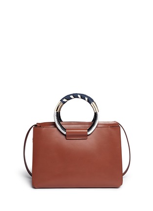 背面 - 点击放大 - THE ROW - Classic' braided ring handle leather box bag