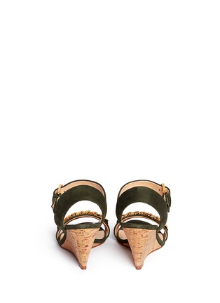 背面 - 点击放大 - 73426 - 锁链麂皮坡跟凉鞋