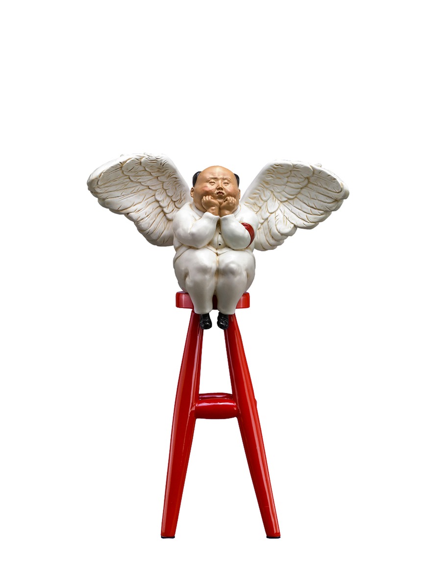 "最天使-乾"雕塑-飞天白