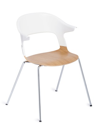  - MANKS - PAIR™ BH30塑料拼橡木座椅－白色