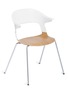  - MANKS - PAIR™ BH30塑料拼橡木座椅－白色