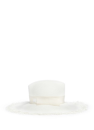 模特儿示范图 - 点击放大 - MAISON MICHEL - Ginger巴拿马宽檐草帽