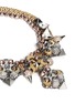 细节 - 点击放大 - MOUNSER - 双链条圆珠水晶尖钉项链