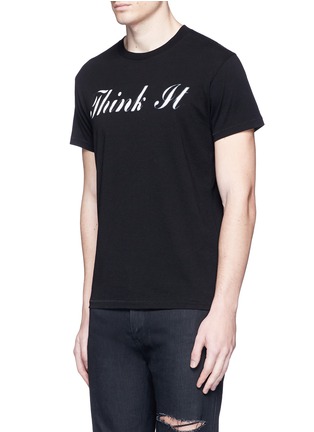 正面 -点击放大 - SAINT LAURENT - Think It标语印花纯棉T恤