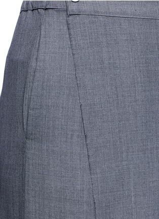 细节 - 点击放大 - BY WALID - 叠搭式布块拼接羊毛八分裤