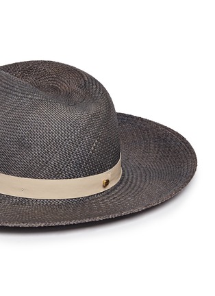 细节 - 点击放大 - JANESSA LEONÉ - Dahlia羊皮帽带装饰草帽