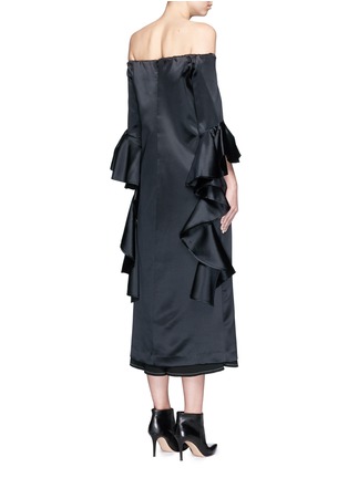 背面 - 点击放大 - ELLERY - STANLEY荷叶边露肩长上衣