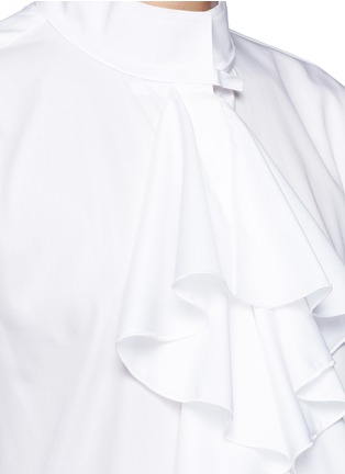 细节 - 点击放大 - ELLERY - 垂坠荷叶边纯棉衬衫