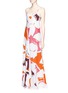 模特示范图 - 点击放大 - DIANE VON FURSTENBERG - 'Barths' floral print silk maxi dress