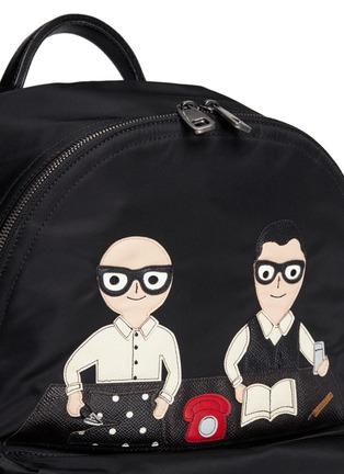 细节 - 点击放大 - DOLCE & GABBANA - 拼贴缀饰尼龙双肩背包