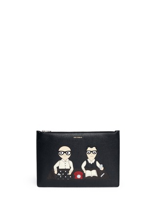 首图 - 点击放大 - DOLCE & GABBANA - 中号拼贴缀饰纹理牛皮手包