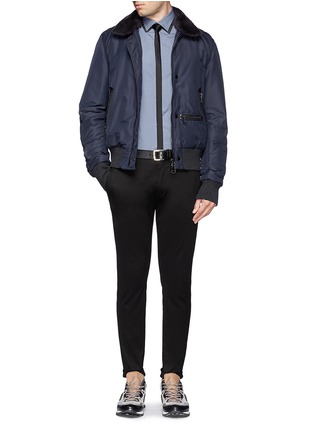 模特儿示范图 - 点击放大 - LANVIN - 纯棉拼色领衬衫