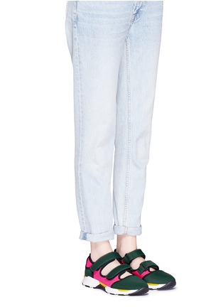 模特儿示范图 - 点击放大 - MARNI - 太空棉网眼拼接球鞋