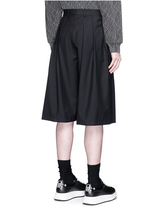 背面 - 点击放大 - MC Q - 百褶阔腿混羊毛短裤