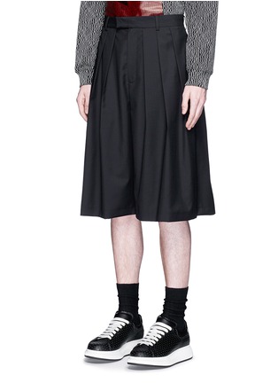 正面 - 点击放大 - MC Q - 百褶阔腿混羊毛短裤