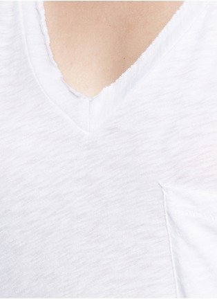 细节 - 点击放大 - RAG & BONE - 单色V领纯棉T恤