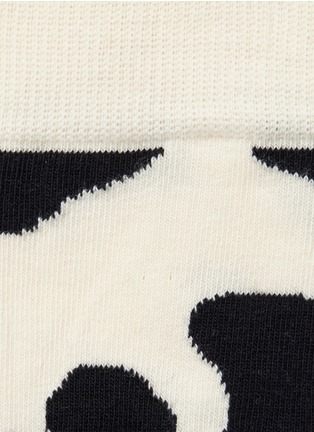 细节 - 点击放大 - HAPPY SOCKS - 乳牛纹理混精梳棉短袜