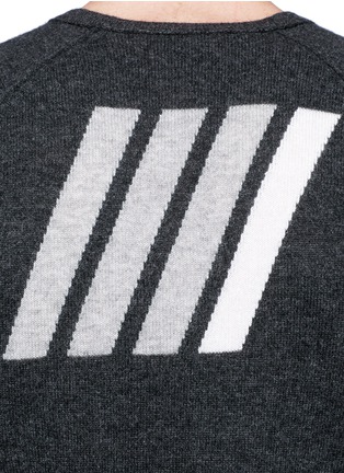 细节 - 点击放大 - JAMES PERSE - 条纹装饰羊绒针织衫