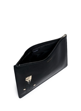 细节 - 点击放大 - DOLCE & GABBANA - 中号拼贴缀饰纹理牛皮手包